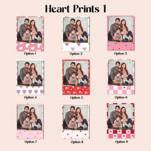 Romantic custom photo magnet with heart design