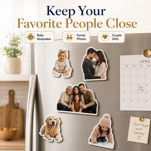Personalized shape magnet made from a pet photo