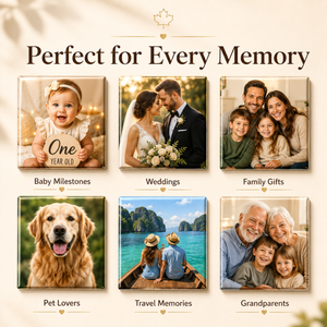 2x2 square photo magnet gift set for grandparents