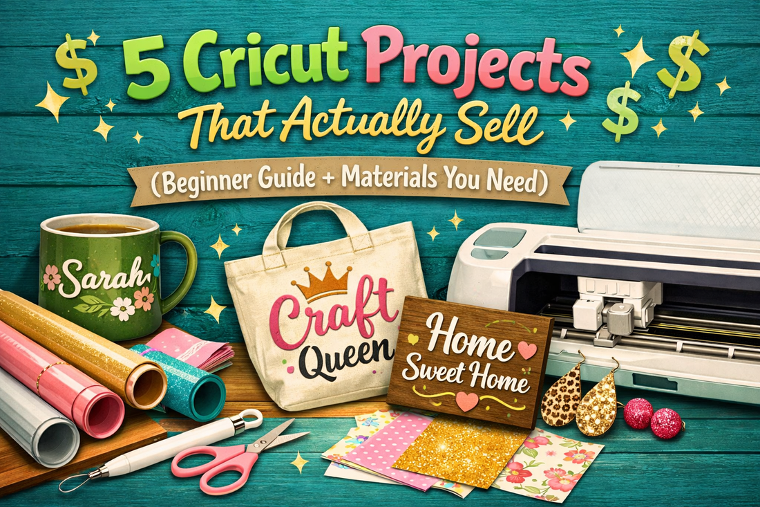 5 Cricut Projects That Actually Sell (Beginner Guide + Materials You Need)
