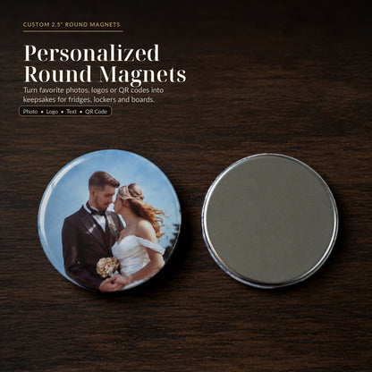 Custom Round Photo Magnets Canada | 2.5 Inch Personalized Fridge Magnets
