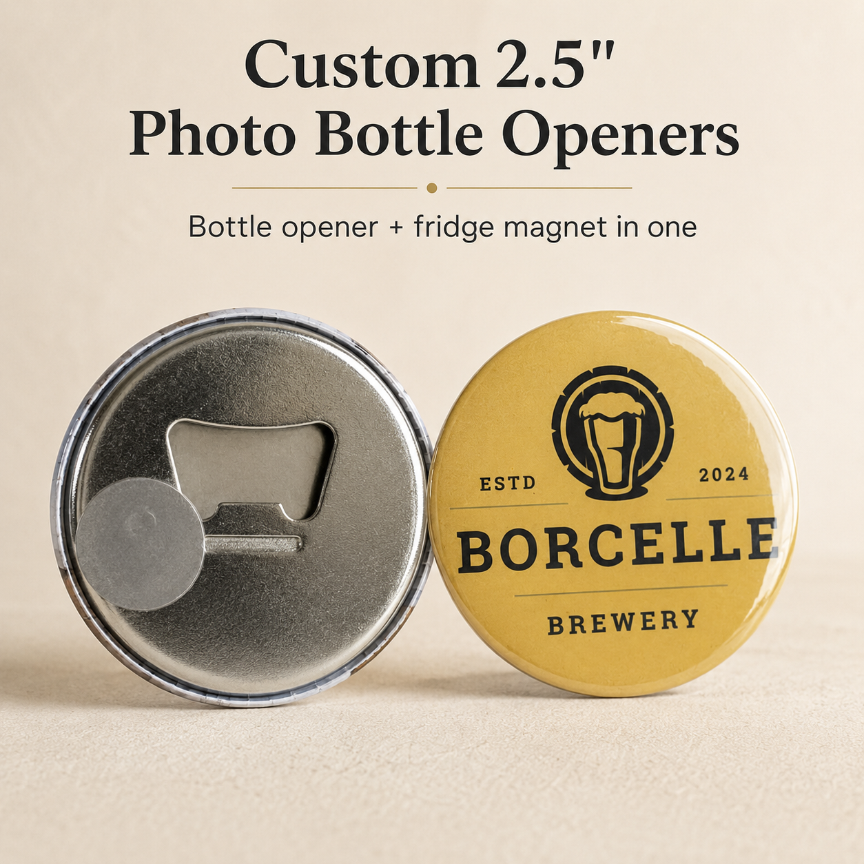 Custom Magnetic Bottle Openers Canada | Personalized 2.5 Inch Bottle Openers