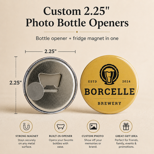 Custom Magnetic Bottle Openers Canada | Personalized 2.25 Inch Bottle Openers