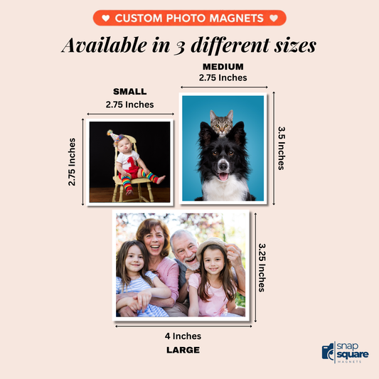 Flexible Custom Photo Magnet Set – 12-Pack, Made in Canada