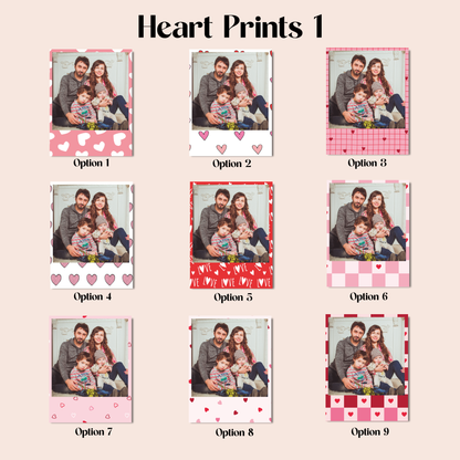 Romantic custom photo magnet with heart design