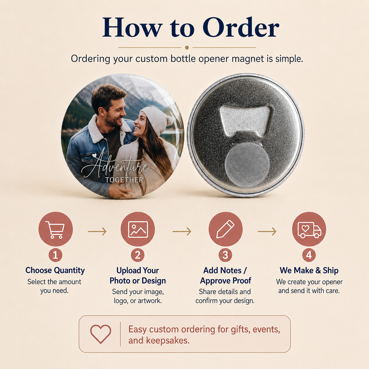 Custom Magnetic Bottle Openers Canada | Personalized 2.5 Inch Bottle Openers