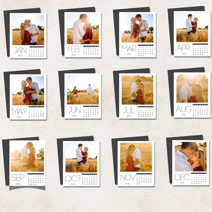 Custom Magnetic Calendar with Personalized Photos