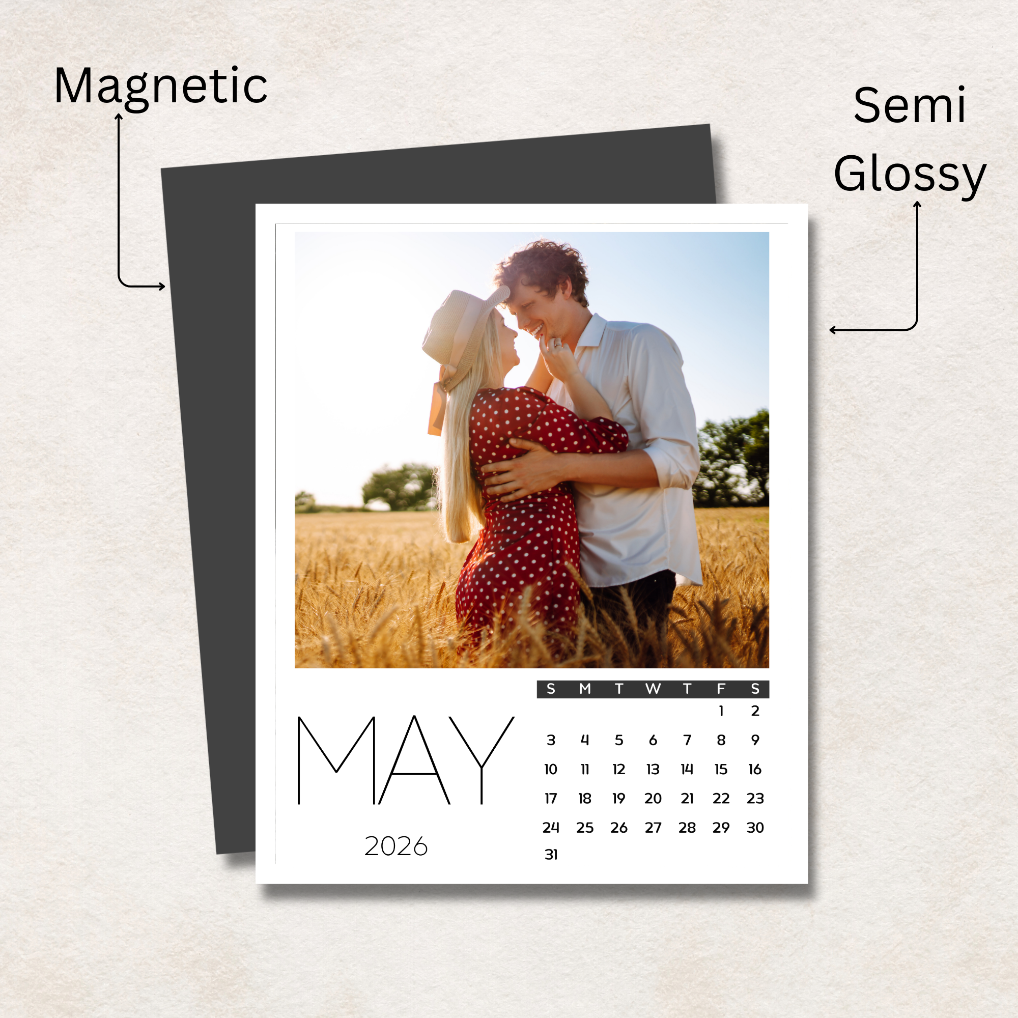 2026 Magnetic Calendar Canada | Fridge Calendar Magnet