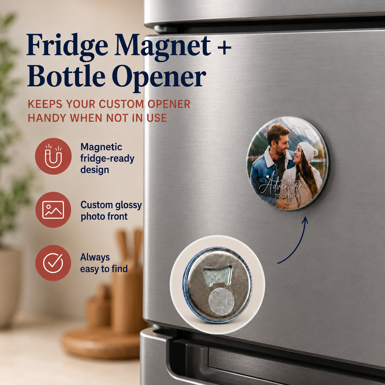 Custom Magnetic Bottle Openers Canada | Personalized 2.5 Inch Bottle Openers