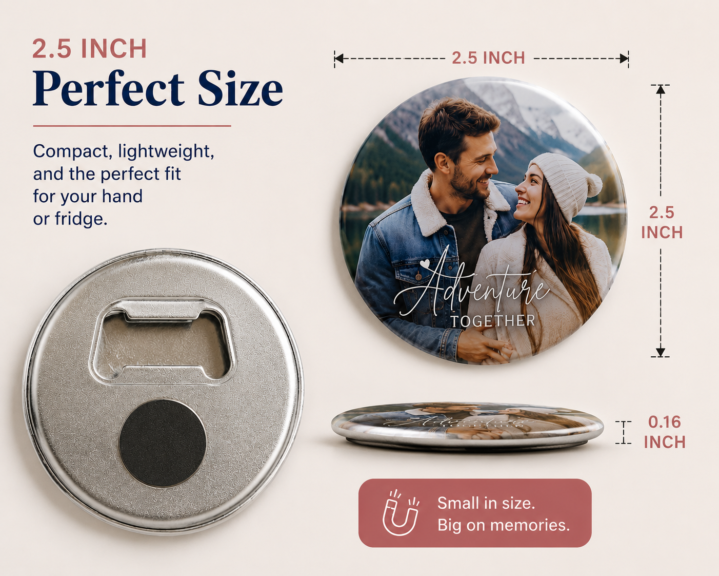 Custom Magnetic Bottle Openers Canada | Personalized 2.5 Inch Bottle Openers