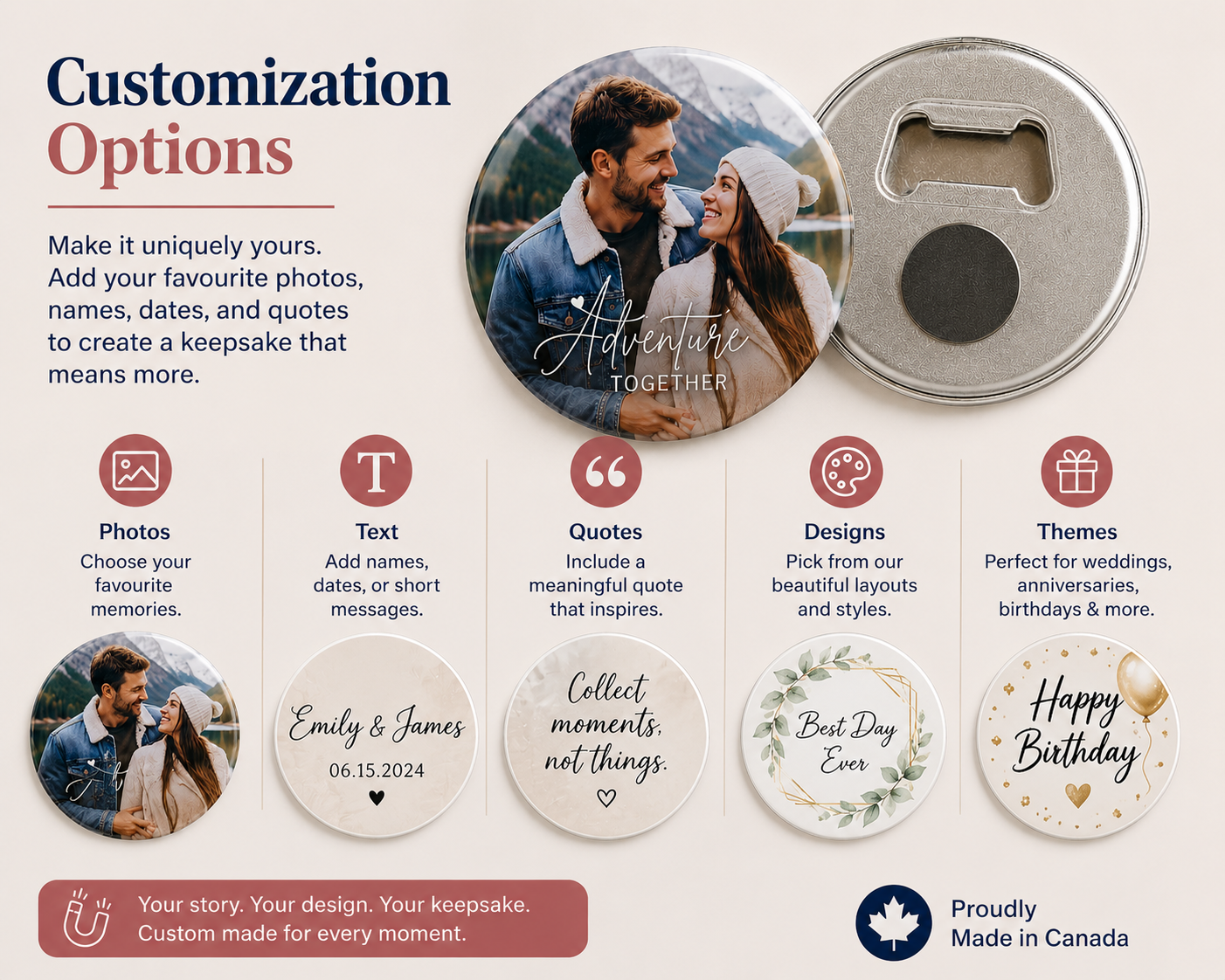 Custom Magnetic Bottle Openers Canada | Personalized 2.5 Inch Bottle Openers