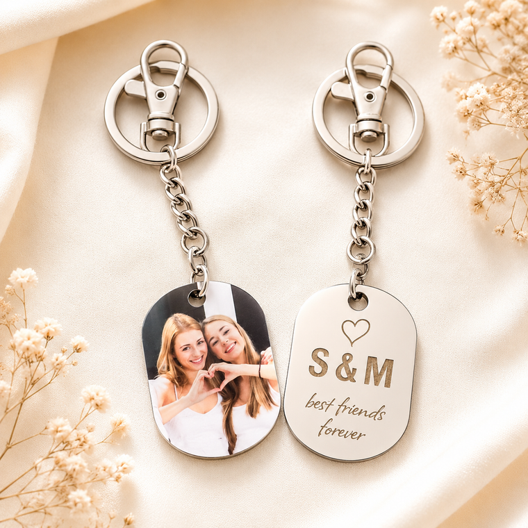 Best Friend Photo Keychain