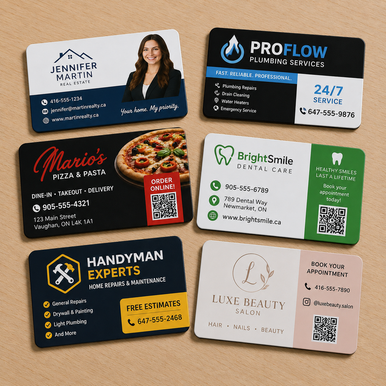 Bulk Business Card Magnets Canada | Custom Logo & QR Code Magnets