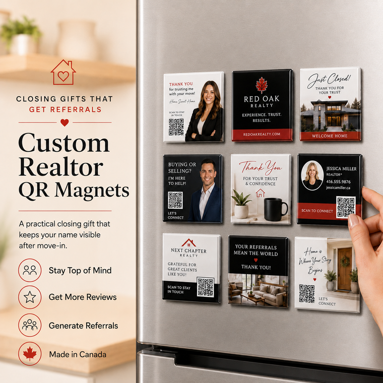 Custom Realtor QR Code Magnets – Closing Gifts & Referral Magnets