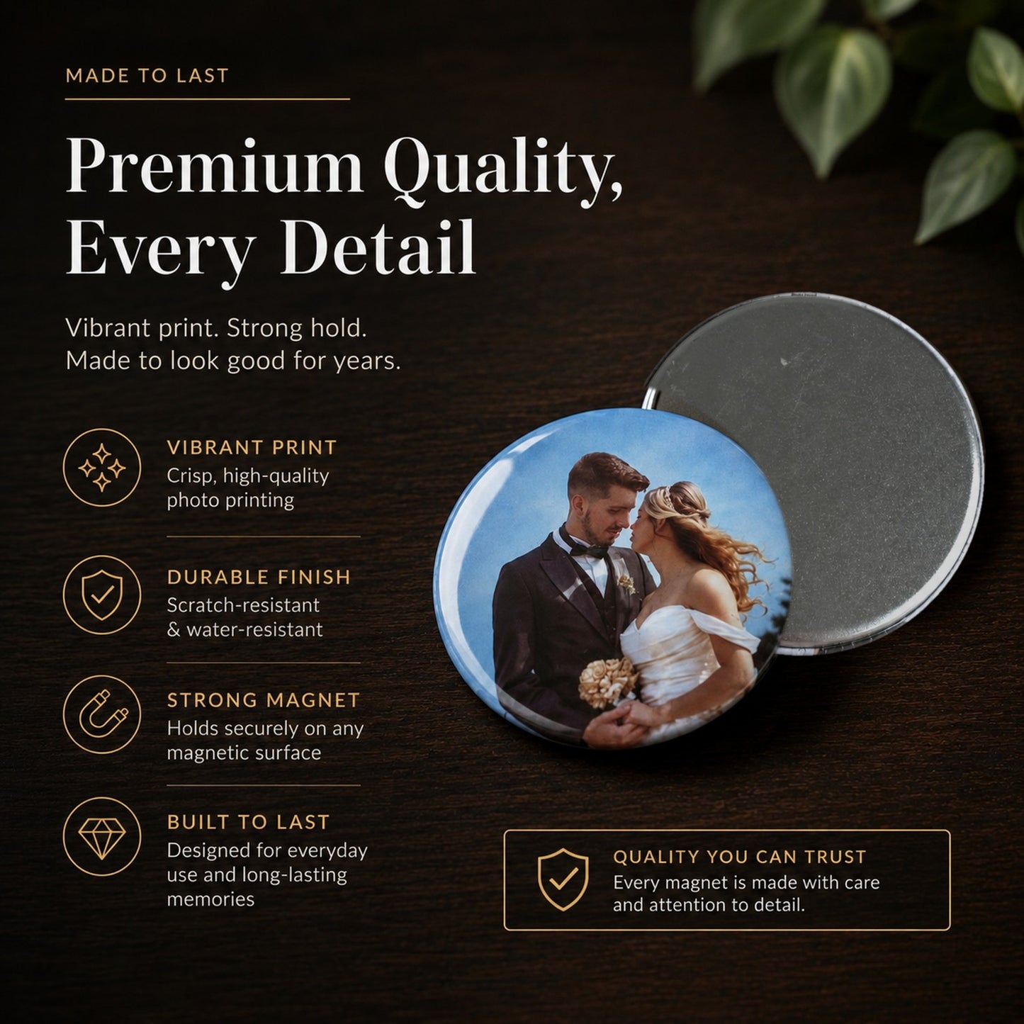 Custom Round Photo Magnets Canada | 2.5 Inch Personalized Fridge Magnets