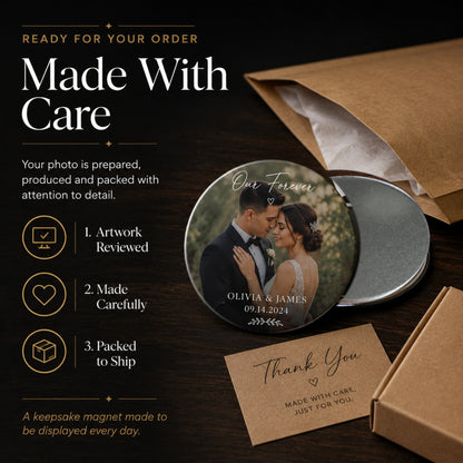 Custom Round Photo Magnets Canada | 2.5 Inch Personalized Fridge Magnets