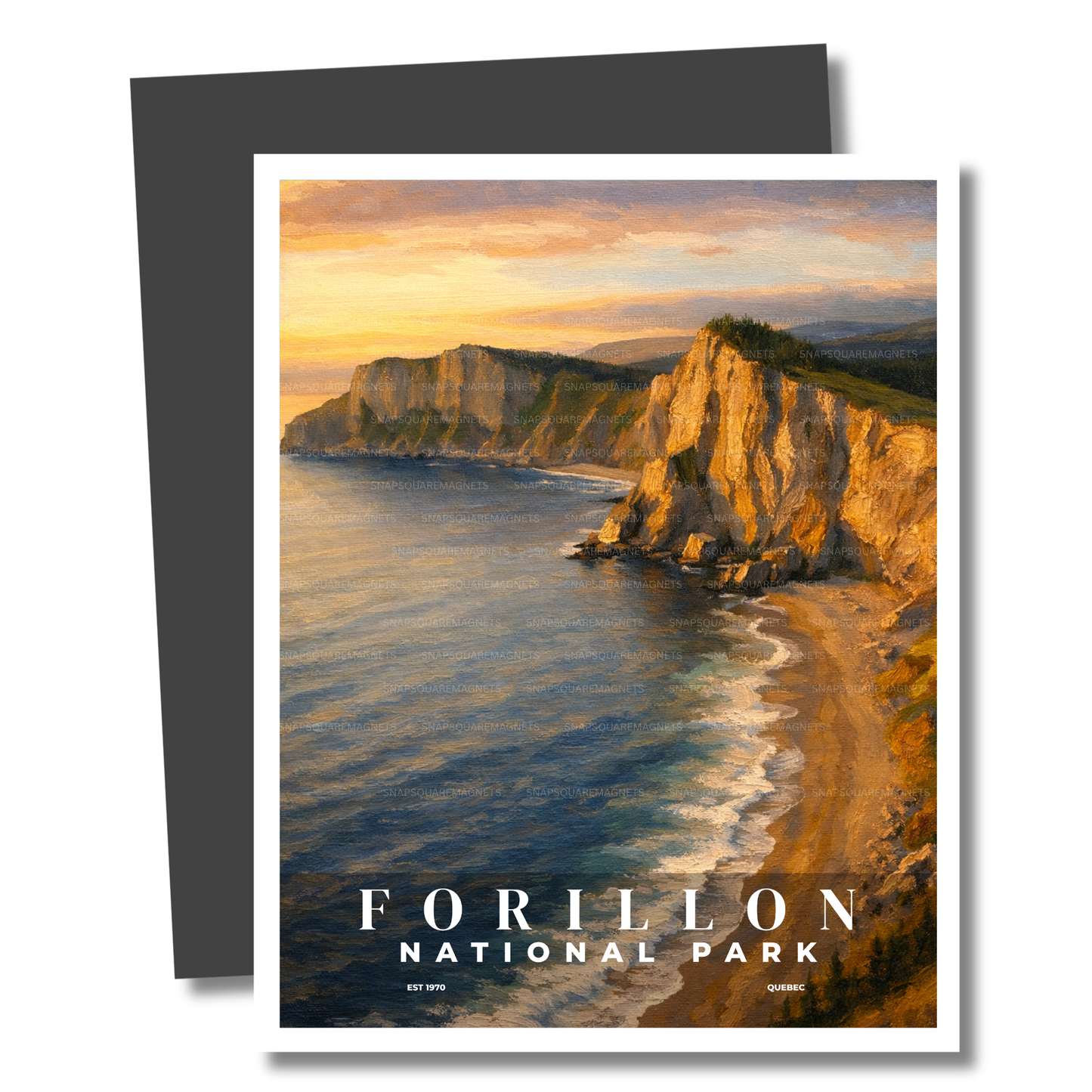 Magnet of Forillon National Park with cliffs and ocean view