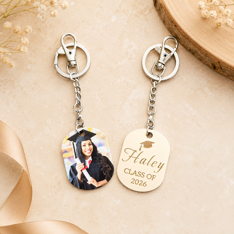 Graduation Photo Keychain