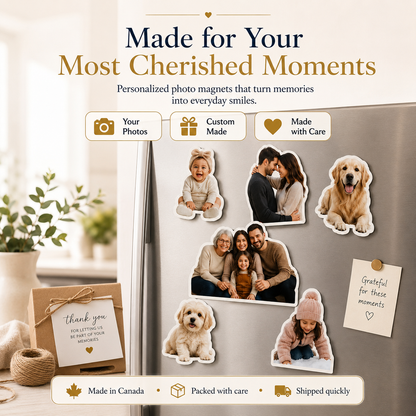 Custom Die-Cut Photo Magnets – Personalized Shape, Made in Canada