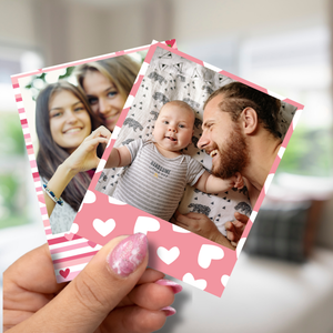 Heart print polaroid photo magnet personalized in Canada