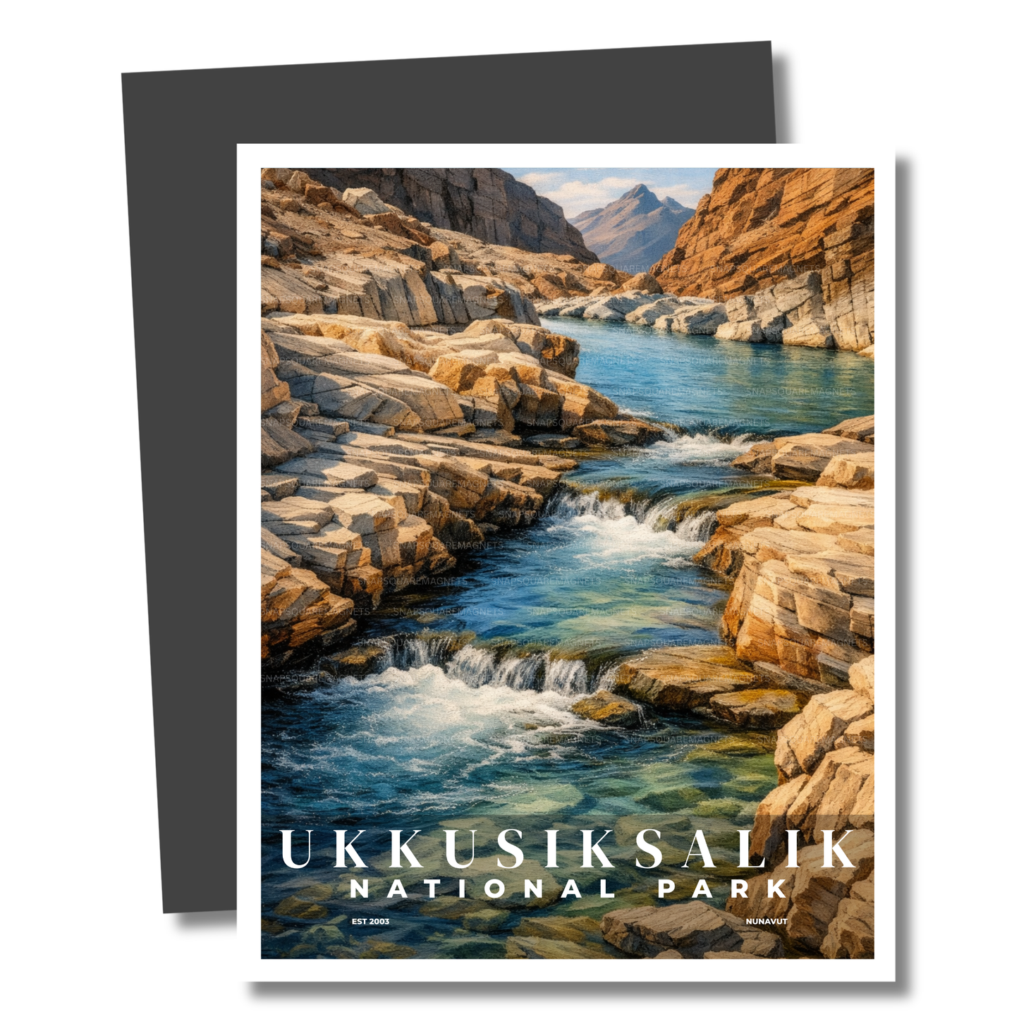 Magnet of Ukkusiksalik National Park with a river flowing through rocky terrain.