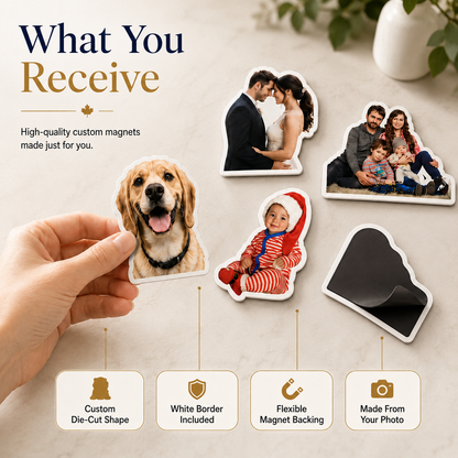 Custom Die-Cut Photo Magnets – Personalized Shape, Made in Canada
