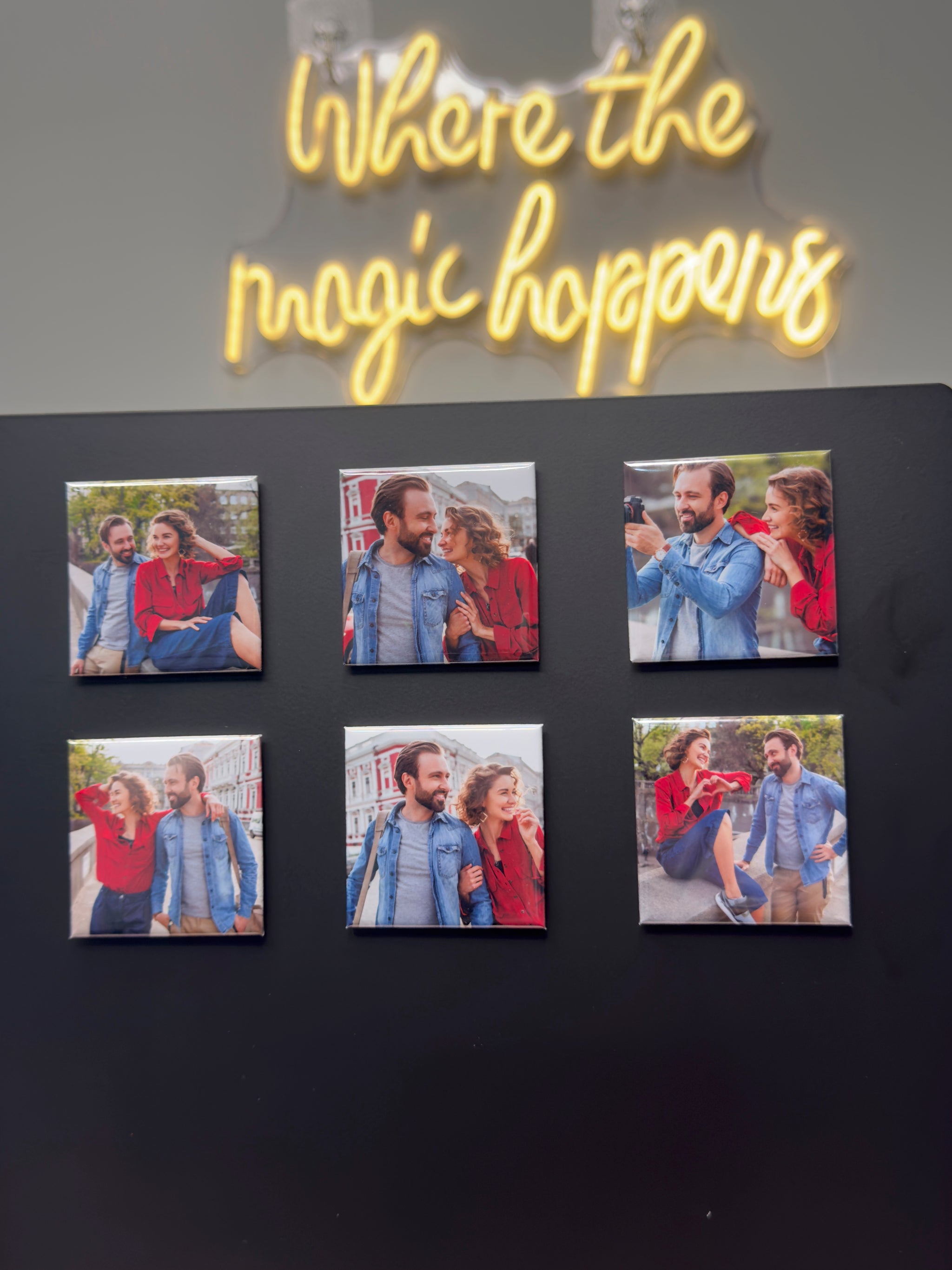 Snap Square Magnets - 6 Magnets